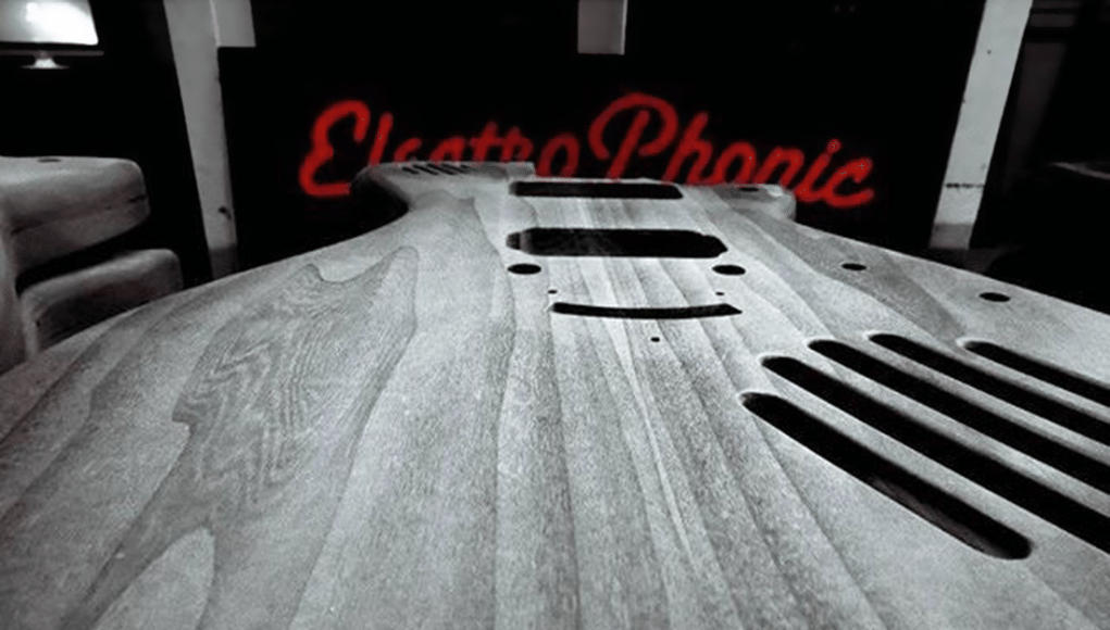 unfinished electrophonic guitar